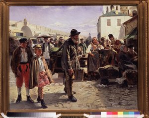 De draaiorgelman door Vladimir Egorovic Makovsky