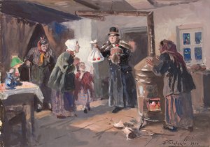 De weldoenster, 1914 door Vladimir Egorovic Makovsky