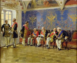 Wachten op een audiëntie, 1904 door Vladimir Egorovic Makovsky