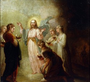 De gelijkenis van de wijze en dwaze maagden door Vladimir Lukich Borovikovsky