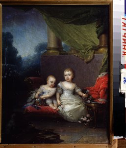 Portret van groothertogin Anna Pavlovna en grootvorst Nicholas Pavlovich als kinderen door Vladimir Lukich Borovikovsky