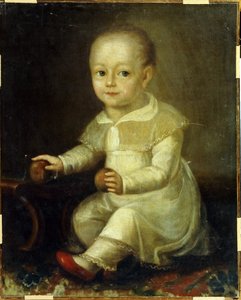 Portret van een kind met appels. Schilderij van Vladimir Loukitch Borovikovsky (1757-1825) door Vladimir Lukich Borovikovsky