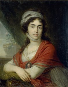 Portret van Maria Marfa Dmitrievna Dunina, geboren Norova, 1799 door Vladimir Lukich Borovikovsky