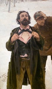 Studie voor het schilderij Bloedige Zondag 22 januari 1905