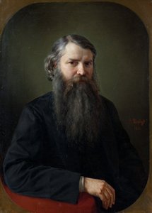 Portret van Ivan Yegorovich Zabelin door Vladimir Ossipovitch Sherwood