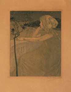 Meditatie op het balkon, 1899-1900 door Vojtěch Preissig