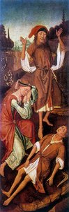 Adam en Eva Huilend over het Lichaam van Abel, c1440-1495 door Vrancke van der Stockt