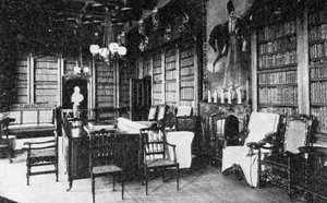 De bibliotheek, Abbotswood, 1923 door WA Mansell and Co