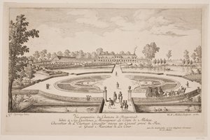 Vue perspective du Chateau de Bregentved door W.A. Müller