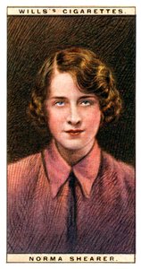 Norma Shearer 1902-1983, Academy Award-winnende Canadees-Amerikaanse actrice, 1928 door WD and HO Wills