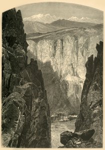 Palisade Canyon, 1874 door W.H. Morse