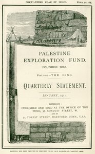 Frontispice die de verkenningen toont ondernomen door luitenant Charles Warren en zijn mannen, nabij de zuidelijke muur van de Haram al Sharif, Jeruzalem, uit de Quarterly Statement of the Palestine Exp