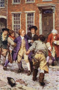 "Op dat moment stormden een aantal kerels binnen en grepen Jones" door W.R.S. (after) Stott