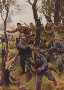 De Seaforth Highlanders verslaan de vijand door W.R.S. (after) Stott