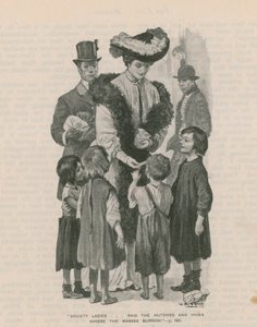 Dames van de samenleving - overvallen de hokken en bijenkorven waar de massa