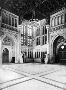 De Lobby, Lagerhuis, Westminster, Londen, ca. 1905 door W.S. Campbell
