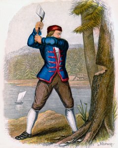Noorse houthakker, 1809 door W. Dickes