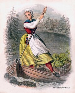 Zweedse vrouw roeit, 1809