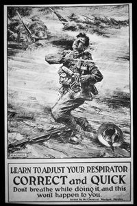 Amerikaans legerposter waarschuwt voor gasaanval door W. G. (after) Thayer