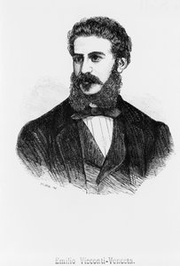 Portret van Emilio, markies Visconti-Venosta (1829-1914), patriot, Italiaanse staatsman en diplomaat door John Ward Dunsmore