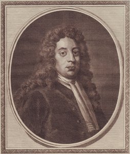Portret van de Engelse admiraal George Byng door John Ward Dunsmore