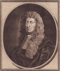 Portret van Engelse politicus William Russell, Lord Russell (1639-1683), kopergravure door John Goldar naar schilderij van G Kneller