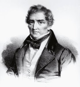 Portret van François Joseph Victor Broussais (1772-1838), Franse arts (gravure) door John Ward Dunsmore