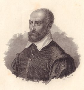 Portret van de Italiaanse architect Andrea Palladio, pseudoniem van Andrea di Pietro (1508-1580) (gravure)