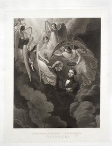 Abraham Lincoln, De Martelaar, Overwinnaar, gegraveerd door John Sartain (1808-97), c.1866 door W. H. Hermans