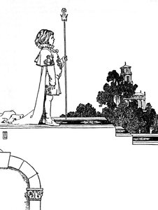 En hoe dichter ze bij de deur kwamen, hoe trotser ze keken, ca. 1930 door William Heath Robinson