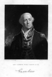 Admiraal James Gambier 1756-1833, 1e Baron Gambier, 1837 door W. Holl