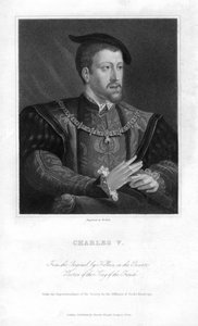 Karel V, Heilige Roomse Keizer, 19e eeuw door W. Holl