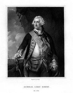 Edward Hawke, 1e Baron Hawke, Britse admiraal, 1833 door W. Holl