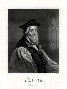 Nicholas Ridley, overleden 16 oktober 1555, Engelse geestelijke, 19e eeuw door W. Holl