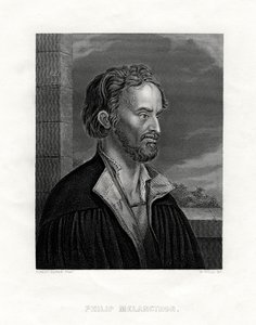 Philipp Melanchthon Duitse theoloog en schrijver van de Protestantse Reformatie, 19e eeuw door W. Holl