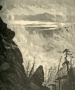 Glimp van Lake Champlain, vanaf de top, 1874