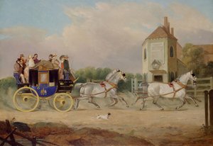 Stourbridge naar Birmingham Royal Mail Coach, 1842 door W. J. Pringle