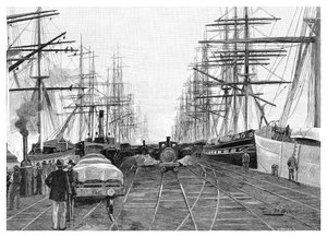 Haven van Melbourne, Victoria, Australië door W. Mollier