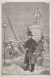 Londense politieagent uit de jaren 1850 (gravure)