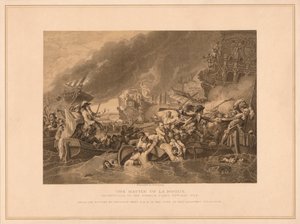De Slag bij La Hogue, 1692 1878 door W Ridgway