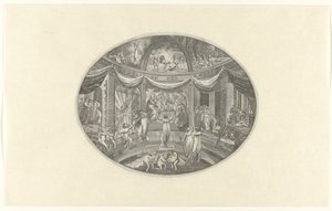 Allegorische voorstelling rond de handelingen van de Apostelen door W. Roosing