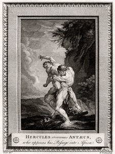 Hercules overwint Antaeus, die zijn doorgang naar Afrika tegenhoudt, 1775