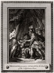 Meleager presenteert aan Atalanta het hoofd van het Callydonische Zwijn, 1774 door W. Walker