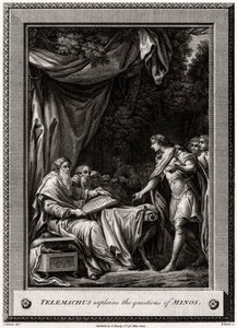 Telemachus legt de vragen van Minos uit door W. Walker