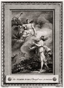 De nimf Echo, veranderd in een geluid, 1774 door W. Walker