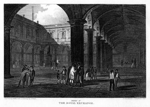 De Royal Exchange, City of London door W. Wallis