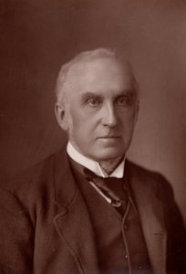 Charles Russell, eerste Baron Russell van Killowen (1832-1900) Engelse advocaat. Lord Chief Justice van Engeland vanaf 1894 (woodburytype) door W. and D. (after) Downey