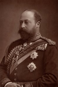 Edward VII (1841-1910) koning van het Verenigd Koninkrijk vanaf 1901, terwijl hij nog Prins van Wales was door W. and D. (after) Downey