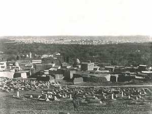 Stadsgezicht vanuit Sulhieh, Damascus, Ottomaans Syrië, 1895 door W and S Ltd