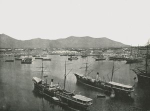 Algemeen zicht op de haven, Palermo, Sicilië, Italië, 1895 door W and S Ltd